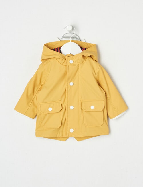 Teeny Weeny Tiger Water Repellent Coat, Yellow product photo