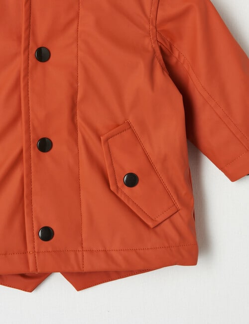 Teeny Weeny Fox Water Repellent Coat, Burnt Orange product photo View 03 L