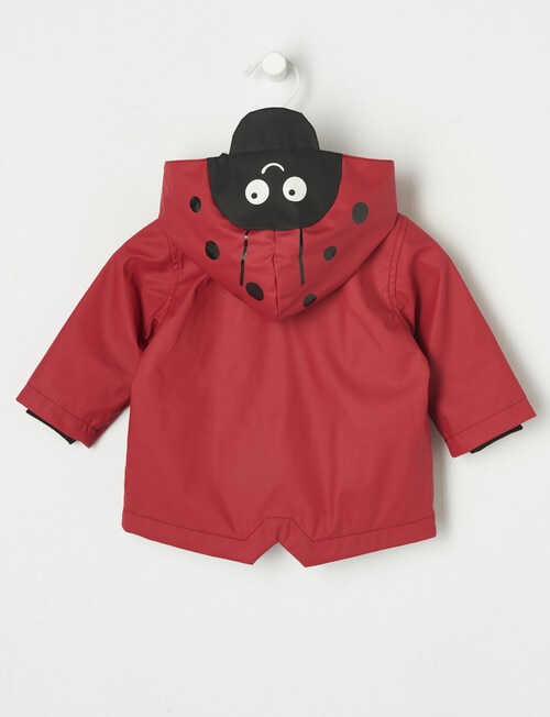 Teeny Weeny Ladybug Water Repellent Coat, Claret product photo View 02 L