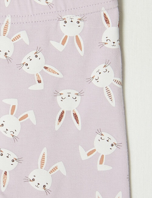 Teeny Weeny Bunny Face Legging, Purple product photo View 04 L