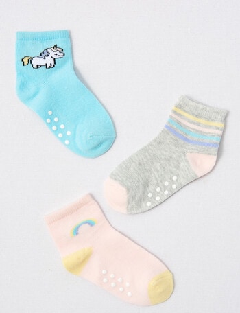 Simon De Winter Unicorn Crew Socks, 3-Pack product photo