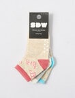 Simon De Winter Butterfly Crew Socks, 3-Pack product photo View 02 S