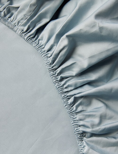 Kate Reed Lowell 500TC Sateen Fitted Sheet, Dusky Blue product photo
