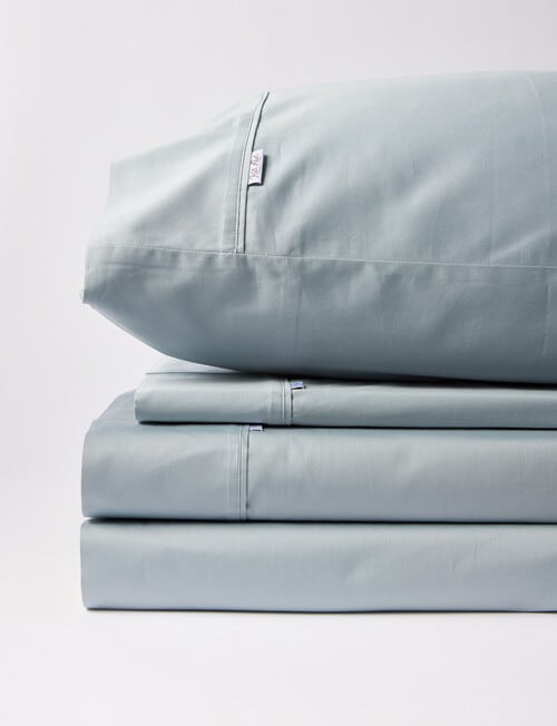 Kate Reed Lowell 500TC Sateen Fitted Sheet, Dusky Blue product photo View 03 L