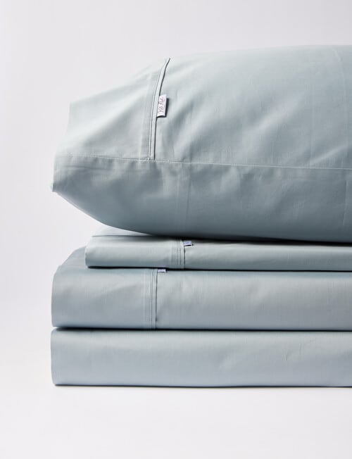 Kate Reed Lowell 500TC Sateen Standard Pillowcase Pair, Blue product photo View 04 L