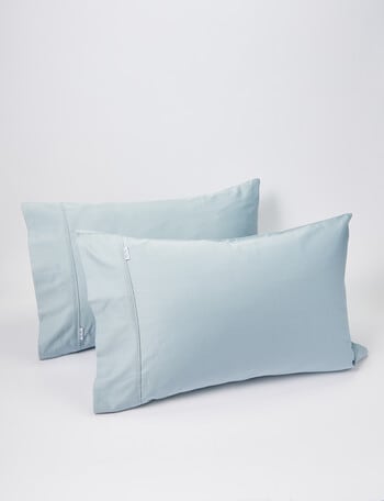Kate Reed Lowell 500TC Sateen Standard Pillowcase Pair, Blue product photo