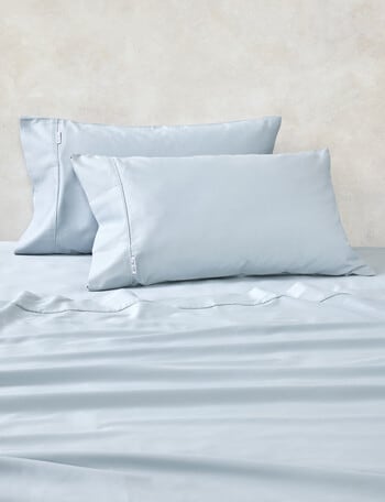 Kate Reed Lowell 500TC Sateen Standard Pillowcase Pair, Blue product photo