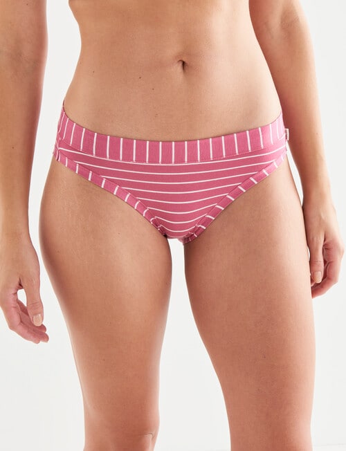 Jockey Woman Bikini Brief, 2-Pack, Willow Stripe Pink, 10-16 product photo View 02 L