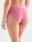 Jockey Woman Bikini Brief, 2-Pack, Willow Stripe Pink, 10-16 product photo View 03 S