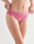 Jockey Woman Comfort Classic Hi-Cut Brief, 2-Pack, Willow Stripe Pink product photo View 02 S