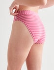 Jockey Woman Comfort Classic Hi-Cut Brief, 2-Pack, Willow Stripe Pink product photo View 03 S