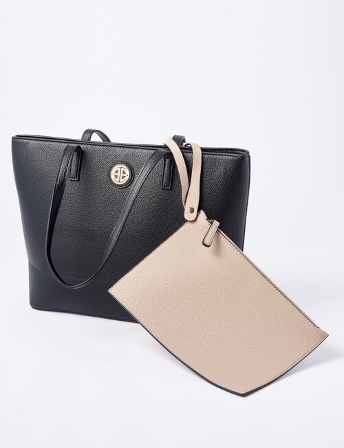 Boston + Bailey Alison Tote Bag, Black & Taupe product photo View 04 L