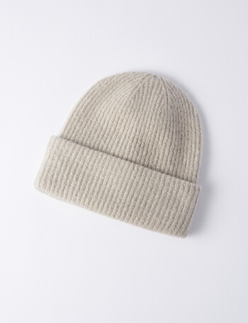 Whistle Accessories Ribbed Beanie, Oat product photo