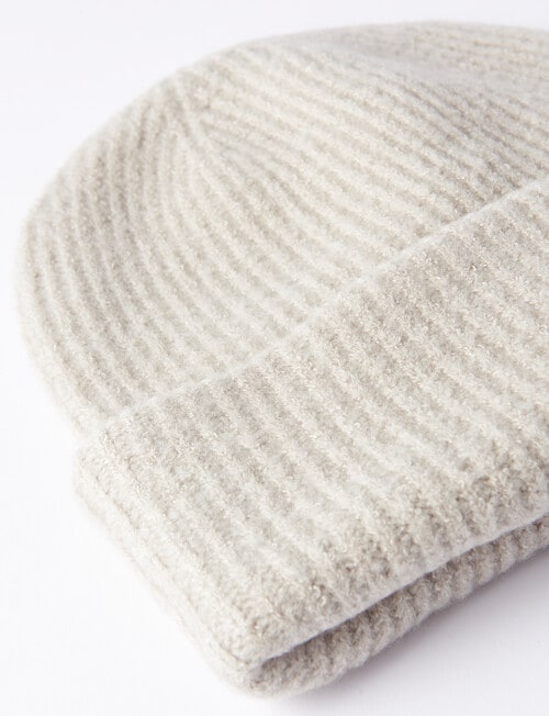 Whistle Accessories Ribbed Beanie, Oat product photo View 02 L