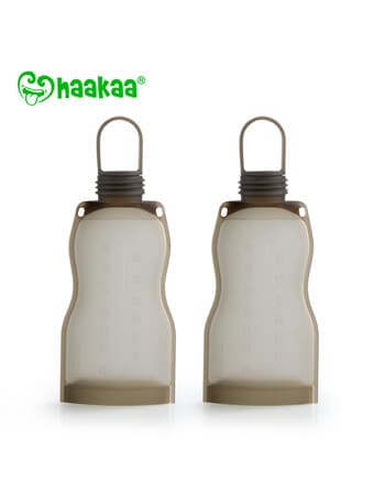 Haakaa Silicone Milk Storage Bag, 260ml, 2-Pack product photo