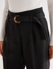 Oliver Black Self-Belt Straight Leg Pant, Black product photo View 04 S