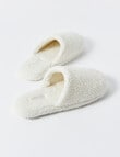 Whistle Sleep Teddy Scuff Slippers, Cream product photo View 02 S