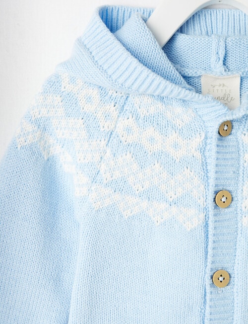 Little Bundle Hooded Knit All In One, Baby Blue product photo View 04 L