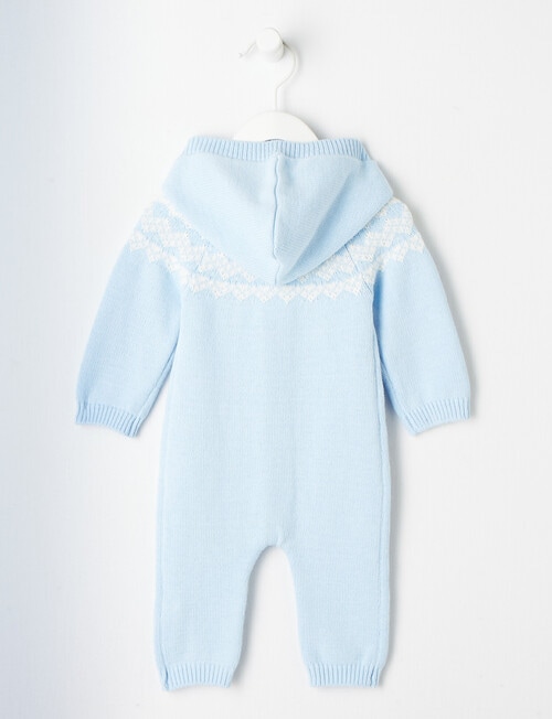 Little Bundle Hooded Knit All In One, Baby Blue product photo View 02 L