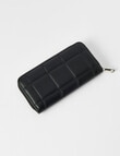 Whistle Accessories Quilted Large Zip Wallet, Black product photo View 02 S
