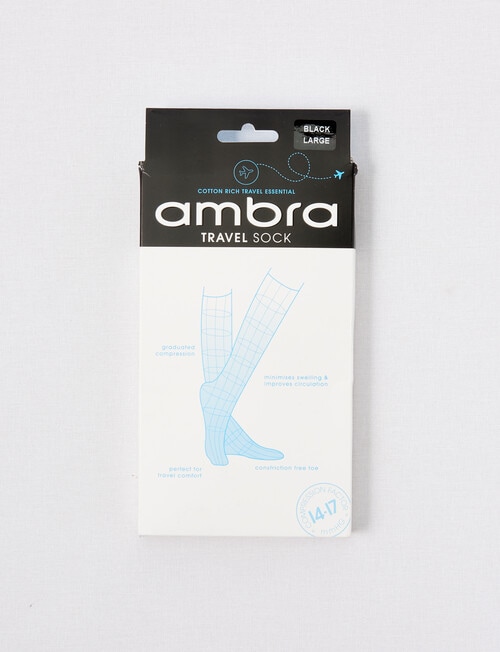 Ambra Travel Sock Unisex, Black, S-L product photo View 02 L