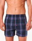 Mitch Dowd Woven Boxer, Regular Checks, 3-Pack, Blue product photo View 02 S