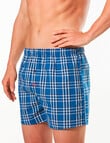 Mitch Dowd Woven Boxer, Regular Checks, 3-Pack, Blue product photo View 04 S