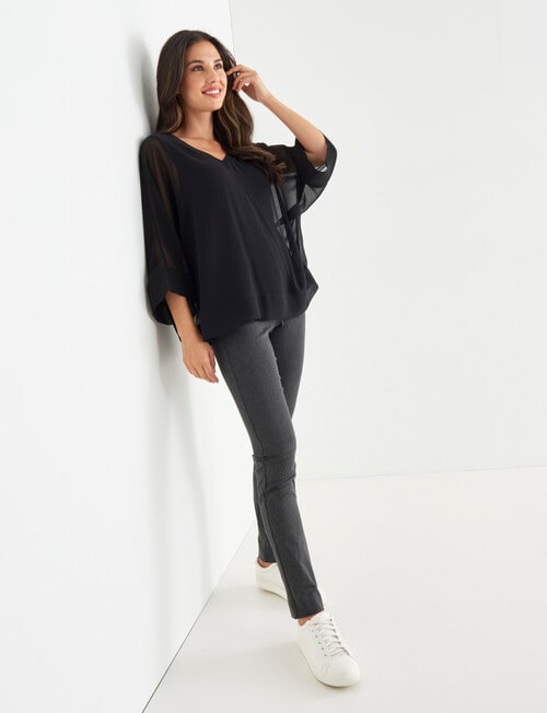 Whistle Bengaline Pant, Charcoal Melange product photo