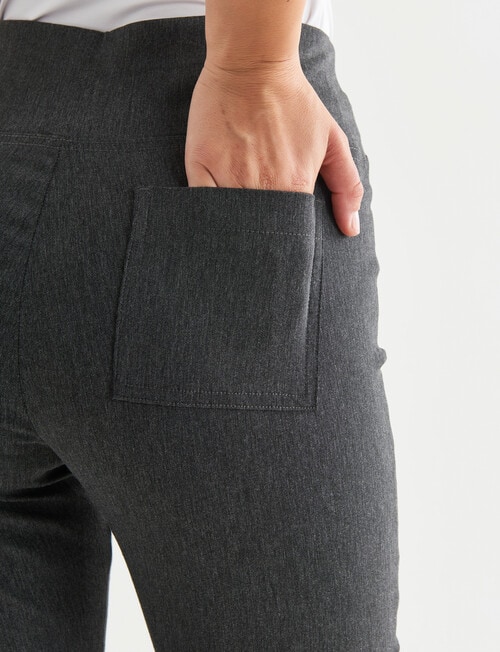 Whistle Shorter Length Bengaline Pant, Charcoal Melange product photo View 04 L