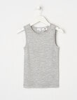 Blue Ink Merino Unisex Singlet, Grey Marl, 3-7 product photo