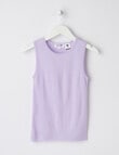 Blue Ink Merino Unisex Singlet, Soft Lilac, 3-7 product photo