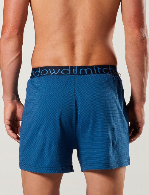Mitch Dowd Deep Water Stripe Knit Boxer Short, Blue product photo View 02 L