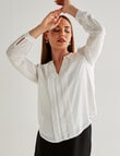 Oliver Black Pleated Shirt, White product photo View 06 S