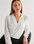 Oliver Black Pleated Shirt, White product photo View 07 S