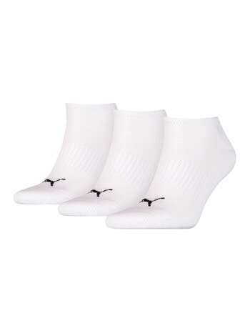 Puma Cushioned Sneaker Sock, 3-Pack, White product photo