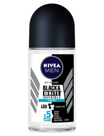 Nivea Men Invisible B&W Fresh Roll On, 50ml product photo