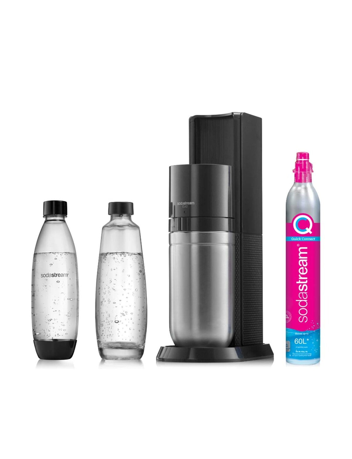 Sodastream 60 Litre Duo Starter Pack, Black
