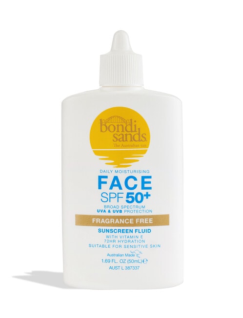 Bondi Sands SPF 50+ Fragrance Free Face Fluid, 50ml product photo