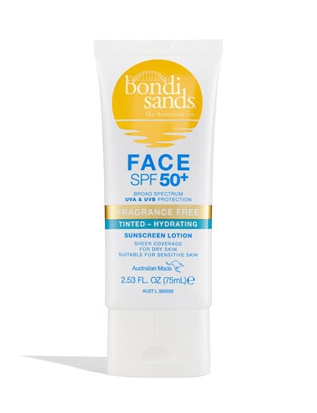 Bondi Sands SPF 50+ Fragrance Free Hydrating Tinted Face, 75ml product photo