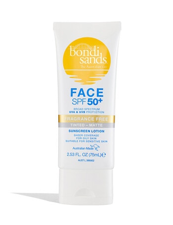 Bondi Sands SPF 50+ Fragrance Free Matte Tinted Face Lotion, 75ml product photo