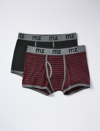 Mazzoni Open Front Stripe Trunk, 2-Pack, Burgundy & Black product photo
