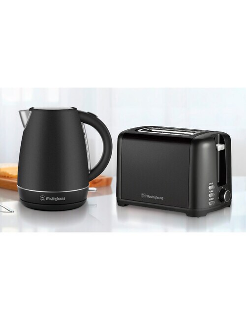 Westinghouse Kettle & Toaster Set, Black, WHKTP11K Kettles & Jugs