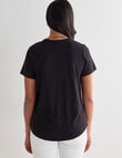 Zest Organic Cotton Short Sleeve Tee, Black product photo View 02 S