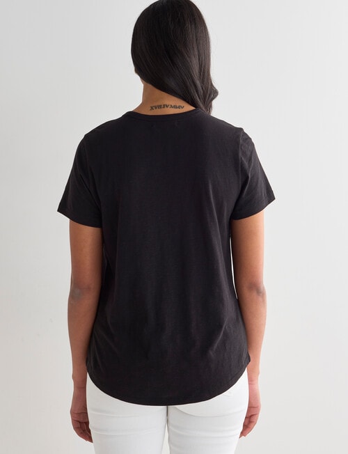 Zest Organic Cotton Short Sleeve Tee, Black product photo View 02 L