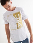 Tarnish Gold West Coast Tee, White product photo