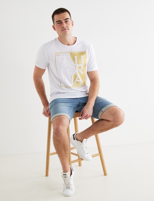 Tarnish Gold West Coast Tee, White product photo View 03 L