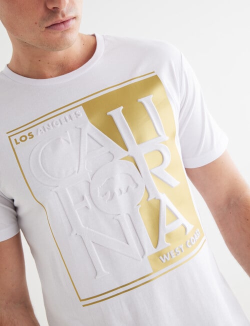 Tarnish Gold West Coast Tee, White product photo View 04 L