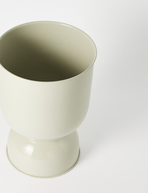 M&Co Monrovia Metal Planter, Grey, Small product photo View 03 L