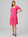 Vero Moda Natali Nia 2/4 Sleeve Dress, Pink Yarrow product photo