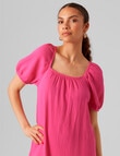 Vero Moda Natali Nia 2/4 Sleeve Dress, Pink Yarrow product photo View 03 S